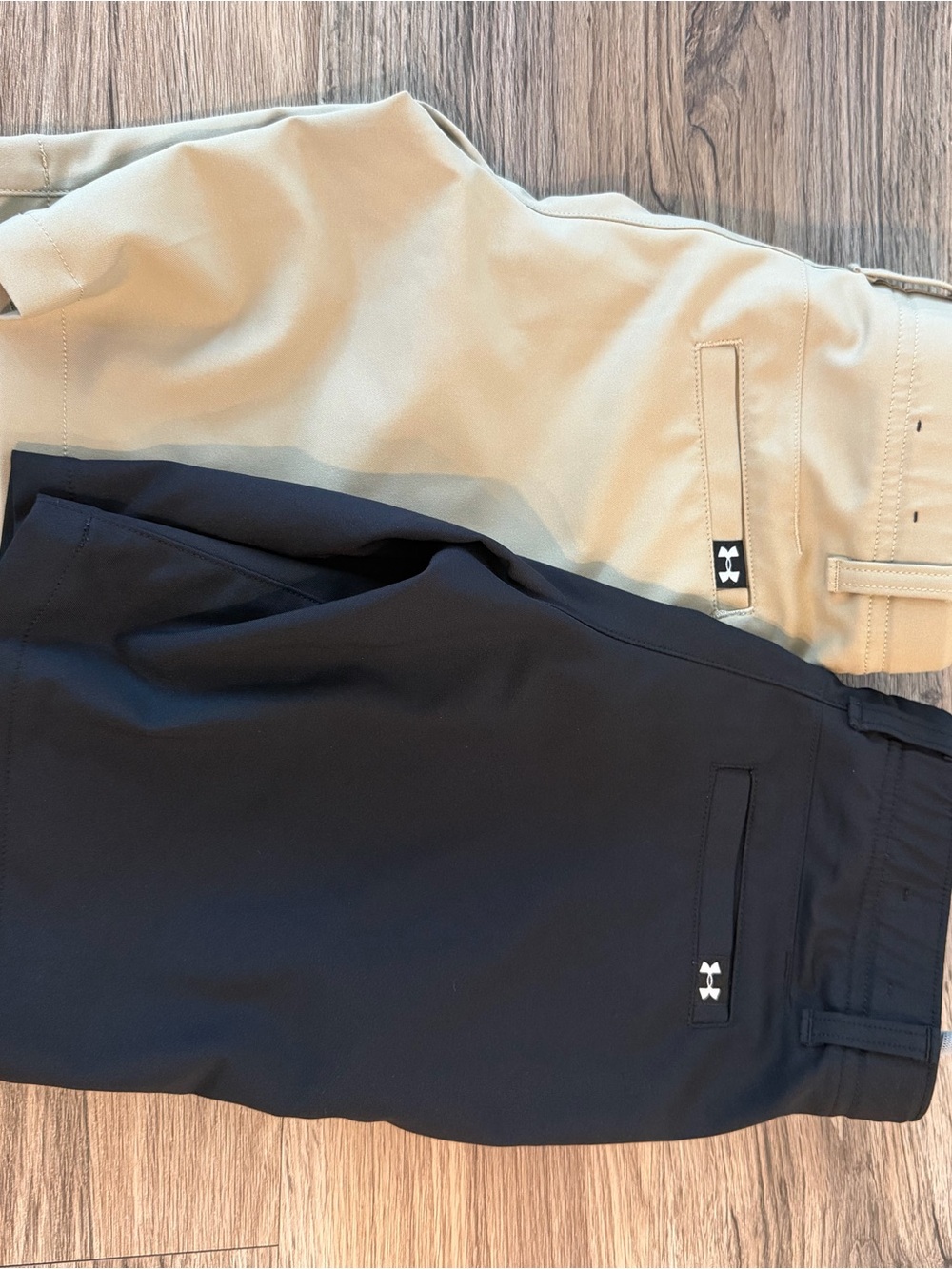 Under Armour Youth Golf shorts in Black and Tan